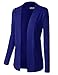 BIADANI Women Classic Soft Long Sleeve Open Front Cardigan Sweater Royal Blue 3X-Large