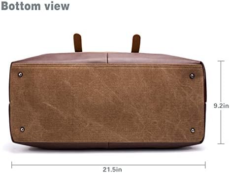 Travel Bag with Durable Canvas and Pu Leather is not Easy to Tear and Break, Suitable for Business Trip, Tourism, Camping and Outdoor Activities (Brown) 5 Travel Bag with Durable Canvas and Pu Leather is not Easy to Tear and Break, Suitable for Business Trip, Tourism, Camping and Outdoor Activities (Brown)