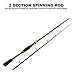 ISAFISH Spinning Rod IM7 Carbon Fiber High Density Bass Fishing Rods, 7 Feet, Medium Power, Two-Piece