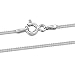 Amberta 925 Sterling Silver 1.3 mm Curb Chain Necklace 14