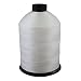 Polyester Sewing Thread (#92) - SGT KNOTS - Moisture, Abrasion, Weather Resistant - Durable Bonded Thread for Stitching Gear & Clothes, Crafts, Tent Repairs, Fishing Line (16 oz. Spool - White) primary