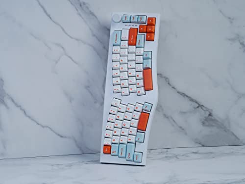 EPOMAKER Feker Alice Layout Gasket 68-Key Hot Swappable Bluetooth/2.4Ghz/ Type-C Wired/Wireless Gaming Keyboard, with 8000mAh Battery, NKRO, RGB Backlight, Dye-sub PBT Keycaps, for Win/Mac(White)