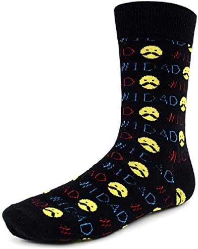 Men's Fun Crew Socks, Sock Size 10-13 / Shoe Size 6-12.5, Great Holiday/Birthday Gift