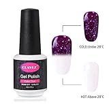 Gel Nail Polish CLAVUZ Soak Off Snowflake Color Changing Gel Polish Nail Lacquer Nail Art 8ML