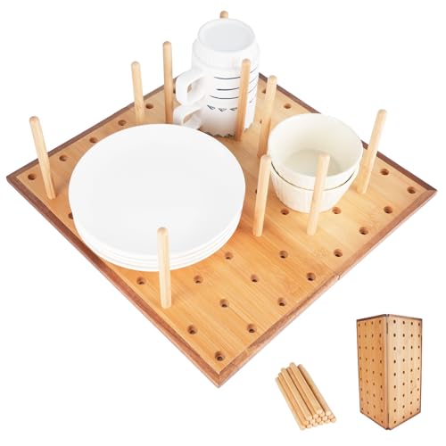E-ROOM TREND Foldable Pegboard Organizer for Kitchen,16 Pegs, 15.7" x 15.7" at Amazon