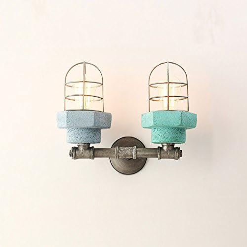 European Creative Bedroom Bedside Macaron Wrought Iron Wall Light Nordic Modern Minimalist Personality Color Cement Wall Lamp ( Design : 6 )