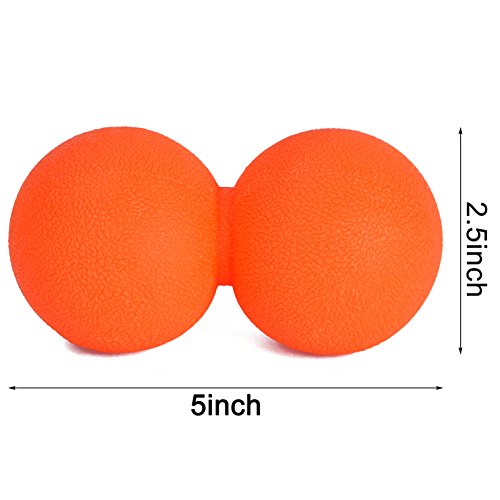 7TECH Peanut Massage Ball for yoga Muscle Relaxation Acupressure the Deep Massage of whole body Arthritis, Diabetics, Neuropathy, Back, Foot Arch & Heel Pain Relief Orange