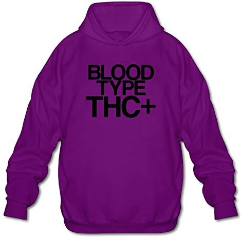 Pethe4d Blood Type THC+ Big Men's Pullover Graphic Hoodie With Long Sleeve