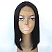 JYL Hair Brazilian Virgin Straight Shoulder Length Short Bob Wigs for Woman Middle Part Remy Human Hair Machine Made with A Little Lace in the Middle Glueless Wig