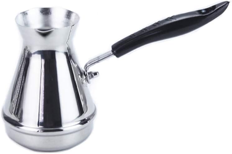 QPllRZZ Coffee Maker Milk Tea Professional Stovetop Long Handle Maker Cookware Cup Stainless Steel Boiling Warmer(350ml)