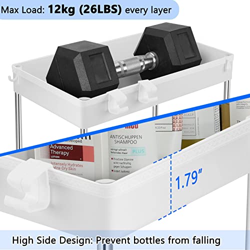 Eapele 2 Pack Under Sink Organizer 2 Tier Under Bathroom Sink