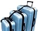 Traveler's Choice Freedom Lightweight Hardshell Rolling Luggage, Arctic Blue, 3-Piece Set