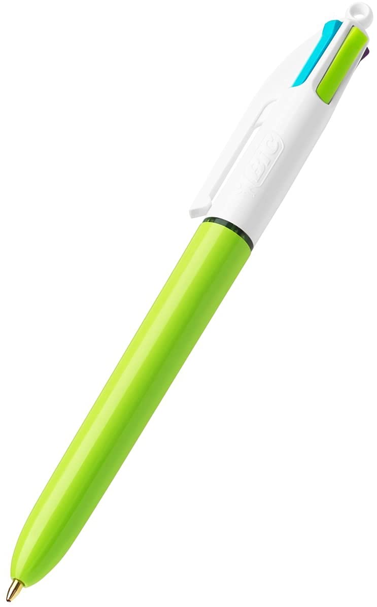 BIC 4 Colours Ballpoint Pen - Pack of 1, Fun, Pastel Colours, Ideal for Office, Home Office or School