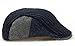 MOTINE Men's Knitted Wool Driving Duckbill Hat Warm Newsboy Flat Scally Cap(Deep Blue)