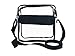 Stadium Approved Clear Messenger Bag/Large 10 Inches Cross Shoulder/Event Security Compliant/Transparent (Black)