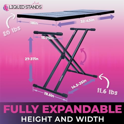 Liquid Stands Expandable DJ Table Stand Portable Audio Mixer Stand DJ