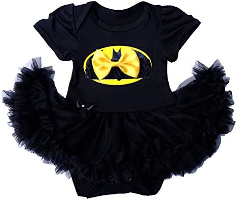 Laudmu Infant Newborn Baby Girls Clothes Dress Outfit Set Superhero Costume Party Cosplay Romper Skirt (M)