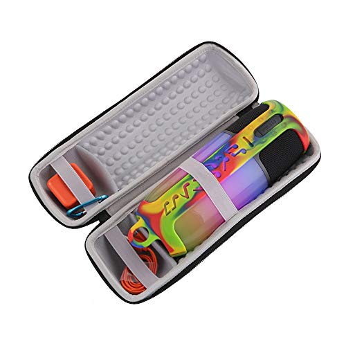 Huangou ❤ Silicone Case ❤ Portable Carry Sleeve Silicone Case Carabiner for JBL Pulse 3 Bluetooth Speaker (Multicolor, Free)