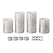 Darice Silver Glitter & Scratch LED Candle & Tea Light Set