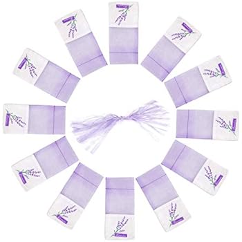 TooGet Sachet Lavender Pattern Empty Bags Cotton Bags Organza Gauze Bags 3x6 Inch,12-Pack