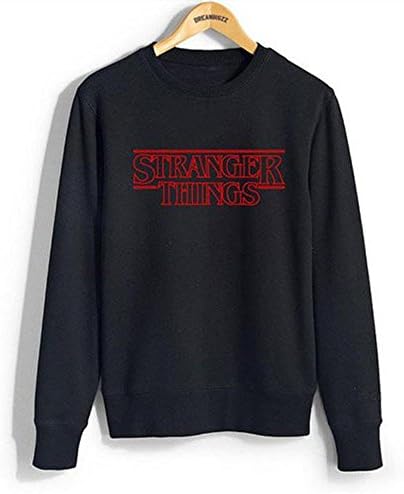 net1 Stranger Things Black crewneck sweat shirt