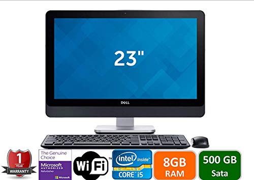 Dell Optiplex 9020 All In One FHD (1920 x 1080) Business PC, Intel 4th Gen Quad Core i5-4570S, 8GB Ram, 500GB HDD, HDMI, VGA, WIFI, DVD-RW, Bluetooth, USB 3.0, Win 10 Pro (Renewed)