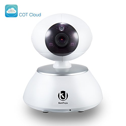 Bonitronic 720P Wireless WiFi IP Camera,Home Security Surveillance Camera with Two Way Audio Motion Detection,Amazon Cloud Storage,Night Vision for Baby/Elder/Pet/Nanny/Office Monitor White