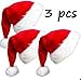 Santa Hat for Adult or Children Winter Plush New Years Xmas Christmas Party Santa Hats Cap for Festive Holiday Supplies, 3 Pieces