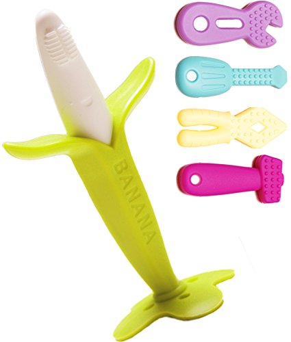Navi baby teether - banana training toothbrush and teet…
