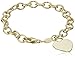 Amazon Collection Sterling Silver and Gold-Plated Bracelet with Heart Charm, 7.5