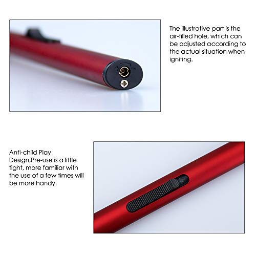 Pitaya 6pcs Butane Gas Lighter Flame Lighter Windproof Refillable Long Lighter for Candles Fireplace Stoves Camping Outdoor(NO Gas in IT)