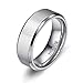 TIGRADE 8MM Men's Titanium Ring Wedding Band with Flat Brushed Top and Polished Finish Edges(13)