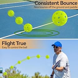 Fizzazzle Pickleball Balls - 6 Pack 40 Holes