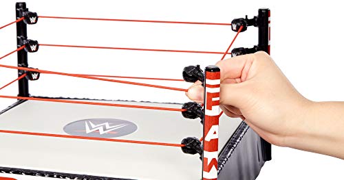 WWE Superstar Wrestling Ring - 14-inch With Spring-Loaded Mat & Flex Ropes For Action Figures