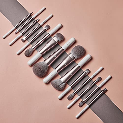 Makeup Brush Set 15pcs Pro Everyday Essentials Makeup Brushes Tool Kit Premium Synthetic Face and Eye Brushes for Foundation, Powder, Concealers, Blush, and Eyeshadow. (15pcs)