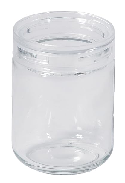 パール金属 保存容器 キャニスター 430ml ガラス製 上から見える スタッキング可能 クラルテ HC-926