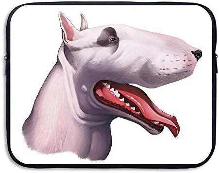 Business Briefcase Sleeve Bull Terrier Cartoon Head Laptop Sleeve Case Cover Handbag For 15 Inch Macbook Pro/Macbook Air/Asus/Dell/Lenovo/Hp/Samsung/Sony/Women &amp; Men