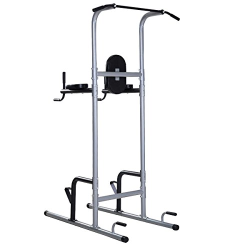 Goplus Chin Up Power Tower Rack Pull Up Stand Bar Leg Raise Home Gym