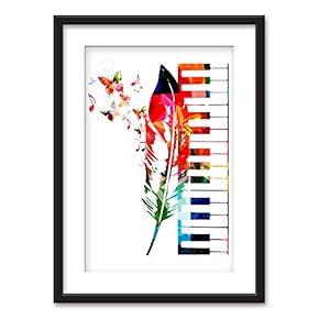 Black Paper Framed Canvas Wall Art for Living Room, Bedroom Canvas Prints for Home Decoration Ready to Hanging - 23x31 inches