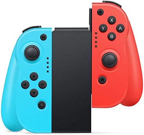 Timoom Switch controllers for Nintendo Switch, Bluetooth Wireless Gamepad Joystick Console Remote Controller, Double Shock, 6-Axis Gyro, as a substitution for Joy Con Controller(T13-Blue/Red)