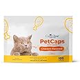 Capsuline PetCaps Size 3 Empty Gelatin Capsules for Cats of All Life Stages, Chicken Flavored - 100 Count| Hides Medicine Taste & Scent | Gluten Free, Kosher, Non-GMO Certified | Pure Bovine Pill Caps