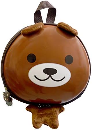 Purple Crane Cute and Waterproof Hard Shell Bird Cartoon School Bag/bagpack/Backpack for Toddlers for playschool/Nursery/Kinder Garden/Picnic (1 – 3 Years Age Group) - Brown