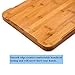 Bamber Large Bamboo Serving Tray Decorative Coffee Tea Platter 18 x 13 x 1.2 Inches