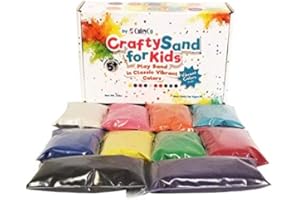 CuteyCo Crafty Sand for Kids - 10 Colors: 3 lbs of Vibrant Craft Sand & Play Sand