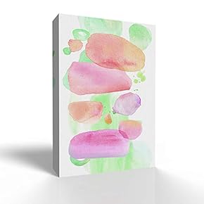 Watercolor Abstract Color Block Line Draw
