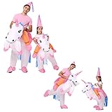 Decalare Inflatable Unicorn/Dinosaur T-REX Costume,Halloween Party Blow up Costumes Adult/Kids