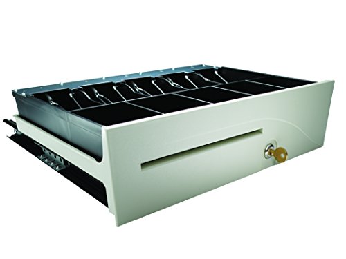 APG T320-CW1616 Heavy-Duty Adjustable Cash Drawer with MultiPRO 320 Interface, 24V, 16" x 4.9" x 16.8", White