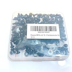 Pzsmocn 300 Pieces/100 Sets M3*6 mm Plastic Black