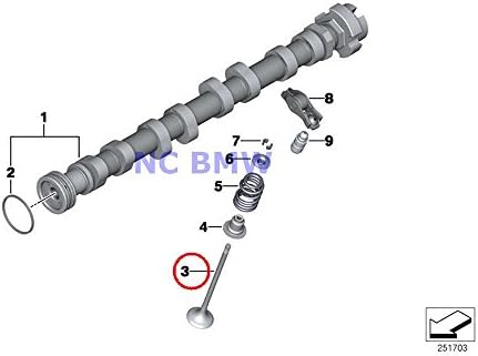 BMW Mini Exhaust Valve (26.0 mm) (5 mm Stem) Coop.S JCW Cooper S Coop.S JCW Cooper S Coop.SX JCW Cooper S Cooper SX Coop.SX JCW Cooper S Cooper SX