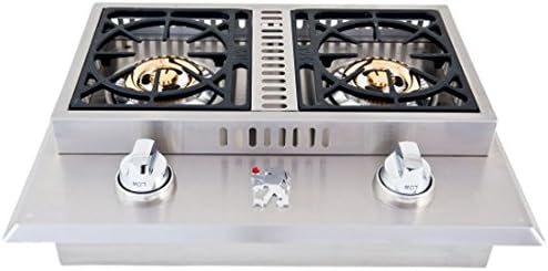 Review Lion Premium Grills L1707 Propane Gas Double Side Burner, 26-3/4 by 20-1/2-Inch